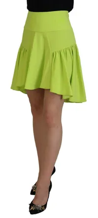 Dsquared2 Green High Waist A-line Pleated Mini Women Womens Skirt (Pre-Owned)