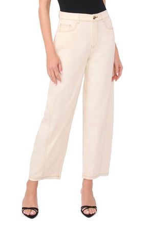 Vince Camuto Curved Seam Ankle Jeans in Antique White at Nordstrom, Size 10