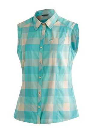 Maier Sports Funktionsbluse MAIER SPORTS Sana sleeveless, Damen, Gr. 38, blau (raucht&uuml;rkis), 97% Polyester, 3% Elasthan, Blusen Funktionsbluse, &auml;rmellose Damen Blu