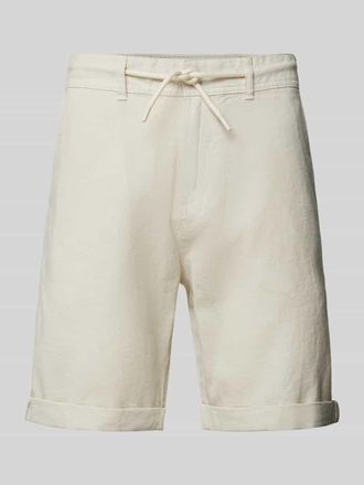 Mc Neal Regular Fit Bermudas aus Leinen-Baumwoll-Mix in Offwhite Melange, Gr&ouml;&szlig;e XXXL