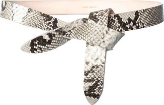 Isabel Marant Isabel Marant Pre-owned Womens Lecce belt in light coloured snakeskin print - Beige Calf Leather - One Size