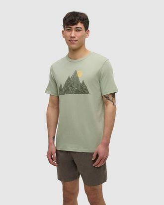 tentree Peak T-Shirt in Light Moss/deep Olive at Nordstrom, Size Xx-Large
