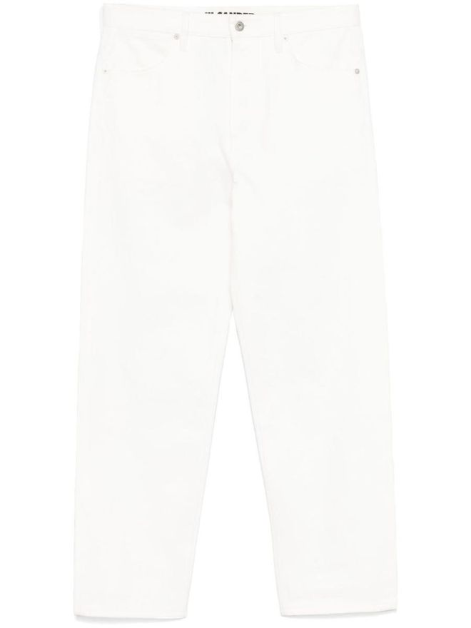 【関税&送料込】Jil Sander White Cotton Pant Jil Sander Poplin Cotton Trousers | White | FARFETCH