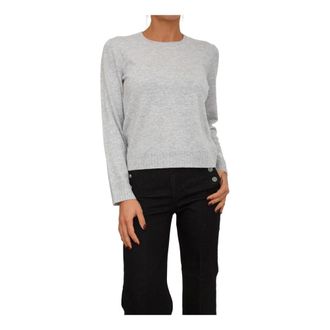 Liu Jo Trui met ronde hals - Dames - Ronde hals truien - Grijs - XL - Wol - Truien & Vesten