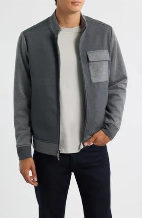 Robert Barakett Isaak Colorblock Knit Jacket in Charcoal at Nordstrom Rack, Size Xx-Large