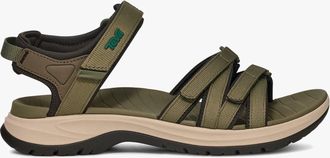 Teva Tirra Sport Womens Cross Strap Sandals Burnt Olive - Green - Size UK 3