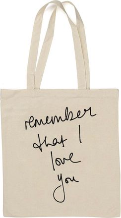 Generic Remember That I Love You Natural Cotton Tote Bag White