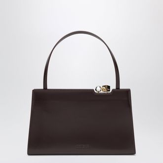Jacquemus Salone crossbody bag in dark burgundy leather