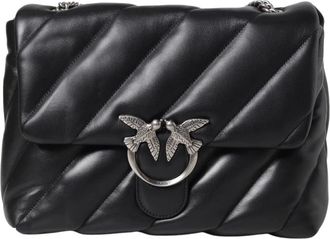 Pinko Shoulder Bags, female, Black, ONE SIZE, Love Puff Shoulder Bag Quilted