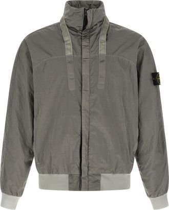Stone Island Gray Polyamide Mens Bomber