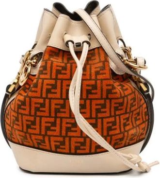 Fendi Pre-owned Bucket Bags, female, Orange, Size: ONE SIZE Pre-owned Vintage Bucket Bag
