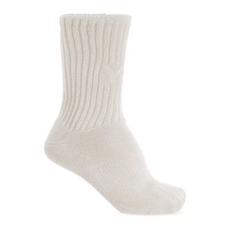 Yohji Yamamoto Socks, female, Beige, Size: XS Socks with logo