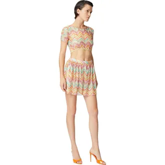 Missoni Printed Tulle Cover-up Shorts in Multicoloured at Nordstrom, Size 42