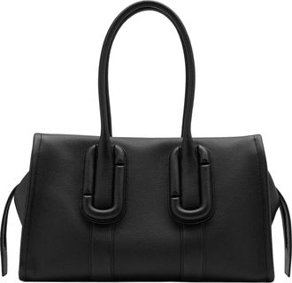 Marc Jacobs Womens Tote Bag Bebe City Grained Leather Black Cow Shoulder