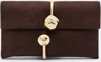 SIMKHAI Amaya leather clutch