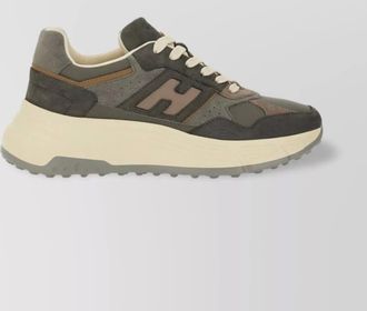 Hogan sneakers rubber sole suede panels