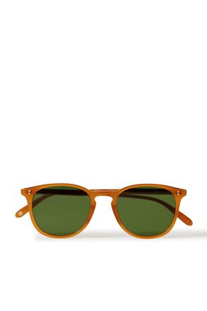 Garrett Leight Kinney Round-Frame Acetate Sunglasses