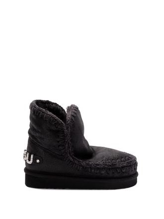 ブーツその他 Mou \"Eskimo Bold\" ankle boots Mou Eskimo Glitter Logo Ankle Boots | Black | FARFETCH