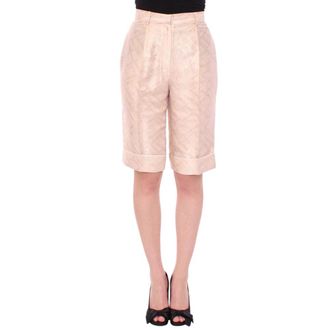 Zeynep Tosun Above Knee Shorts - Dames - Korte Broeken - Beige - M - Leer - Korte Broeken