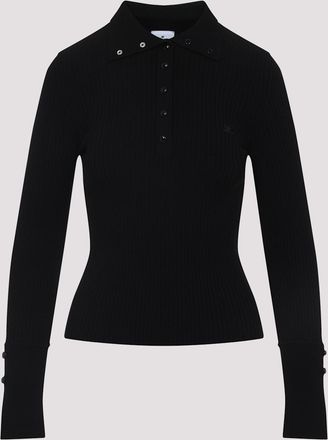 Courrèges Classic Ribbed Polo