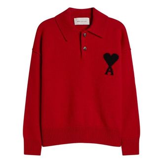 Ami Collar Knitwear Red UPL409-018-A252