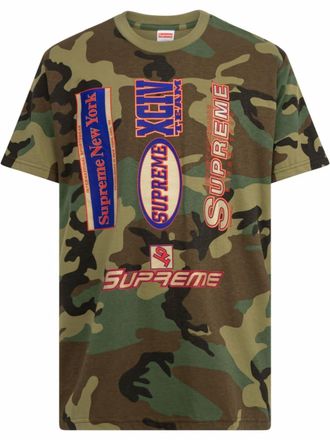 SUPREME multi logo T-shirt - Green