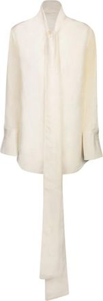 Givenchy Foulard Blouse - Dames - Overhemden - Wit - XS - Overhemden