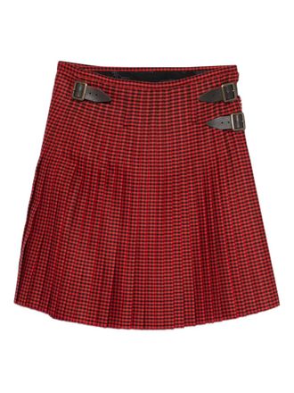 Vivienne Westwood buckled plaid kilt - Red