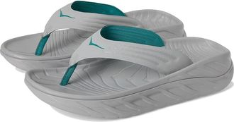 Hoka One One Ora Recovery Flip Mens Running Shoes Stellar Grey/Oceanic : 13 D - Medium, Synthetic