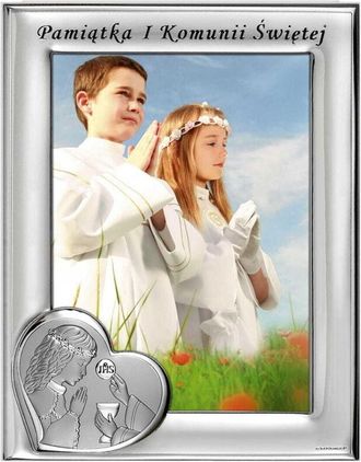 OEM Marco De Fotos De Plata Para Ni&ntilde;a, Recuerdo De Primera Comuni&oacute;n, 13 X 17 Cm