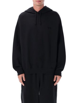 Yohji Yamamoto Black Oversized Logo Hoodie