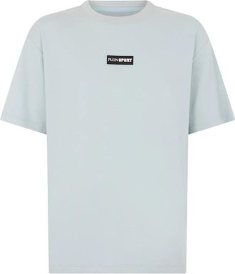 Plein Sport Slub Cotton T-Shirt Scratch - Heren - Sportshirts - Blauw - XL - Katoen - Fitness