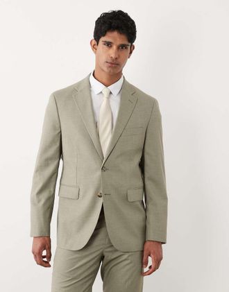 Mango Milan - Blazer slim verde salvia in coordinato