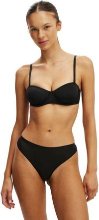 Cotton On Womens Sheer Strapless Balconette Bra in Black at Nordstrom, Size 32C