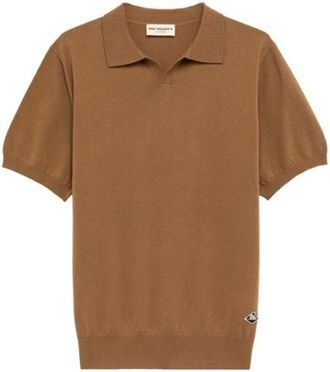 Roy Rogers Polo van katoengaren - Heren - Polos - Bruin - L - Katoen - Tops
