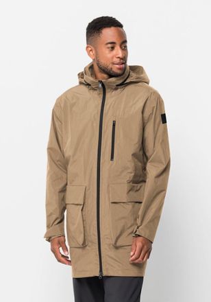 Jack Wolfskin Parka JACK WOLFSKIN NORDEN PORT PARKA M, Herren, Gr. M (50), beige (sand, storm), OBERSTOFF: 100% POLYAMID Futter: 100% POLYESTER, Jacken Parka