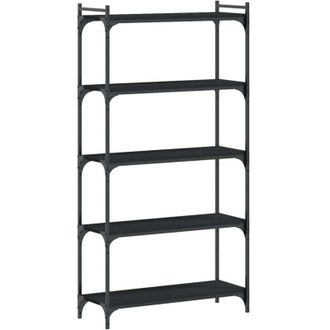 vidaXL Vidaxl - Bookcase 5-Tier Black 80x30x154 cm Engineered Wood