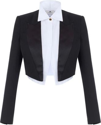 Elisabetta Franchi Dames, Jassen, Zwart, Maat: XS Wol
