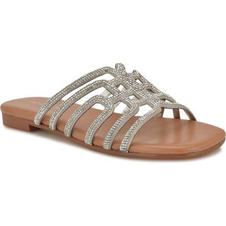Nine West Timy Slide Sandal in Silver at Nordstrom Rack, Size 6.5