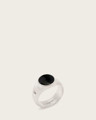 AllSaints Spike Onyx Stone Ring