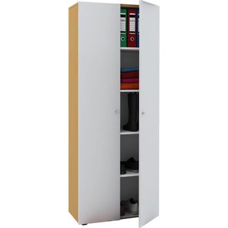 ebuy24 Armario De Oficina Vcm Con 5 Compartimentos Armario De Archivo Moderno Con Puertas Giratorias Dimensiones An. 70 X Al. 178 X T. 40 Cm - Vandol (beech 