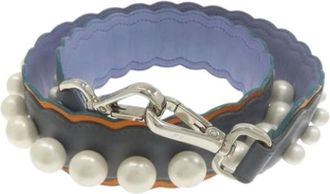 Fendi Pre-owned Accessories, female, Gray, Size: ONE SIZE Pre-owned Strap