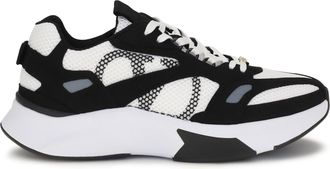 Valentino Garavani Mens Sneakers Demivee Mesh And Suede White-Black-Grey Upper: Fabric Trainers White/black/grey