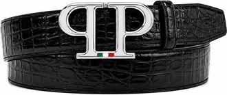 Philipp Plein Belt Cocco Men in Black/nickel at Nordstrom, Size 100