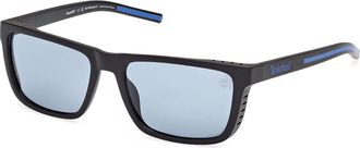 Timberland TB00085 Polarized 02D Mens Sunglasses Black Size 56