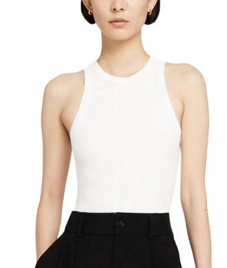 Anine Bing Eva Crewneck Tank Top In White