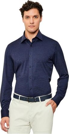 HUGO BOSS Overhemden, Heren, Blauw, 4Xl, Technical Fabric Shirt