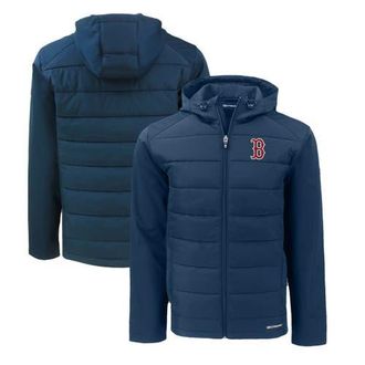 Cutter & Buck Mens Cutter & Buck Navy Boston Red Sox Evoke Hybrid Eco Softshell Recycled Full-Zip Hoodie at Nordstrom, Size Xxx-Large