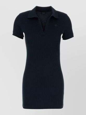 Gucci jersey polo dress ribbed texture short sleeves