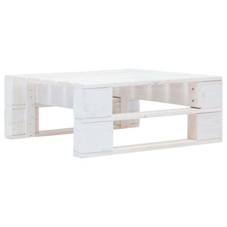 vidaXL Otomana De Pal&eacute;s Para Jard&iacute;n Madera Blanco Vidaxl